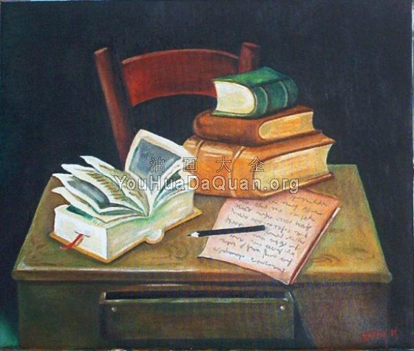 Still Life With Books Naturaleza Muerta Con Libros - 费尔南多·博特罗
